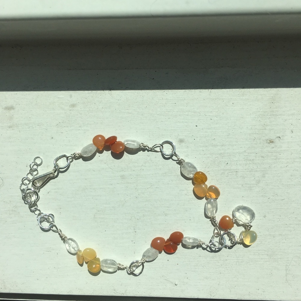 Mexican Wild Fire Opal Bracelet